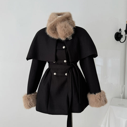 Cape Cloak Wool Coat